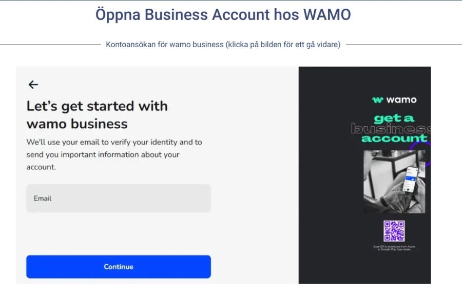 Öppna ett Business konto online